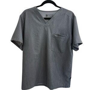 Figs Graphite Leon Three-Pocket Scrub Top Men's Size Medium